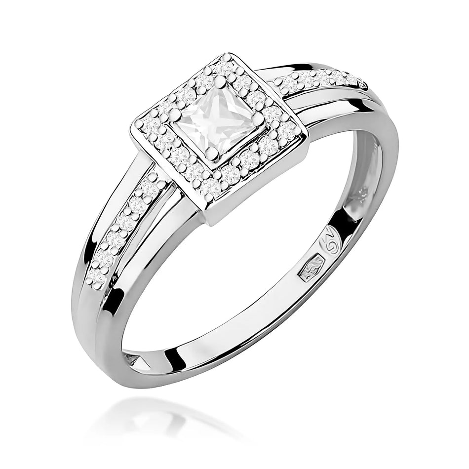 Goldring mit 0,15 ct und 0,14 ct Diamanten