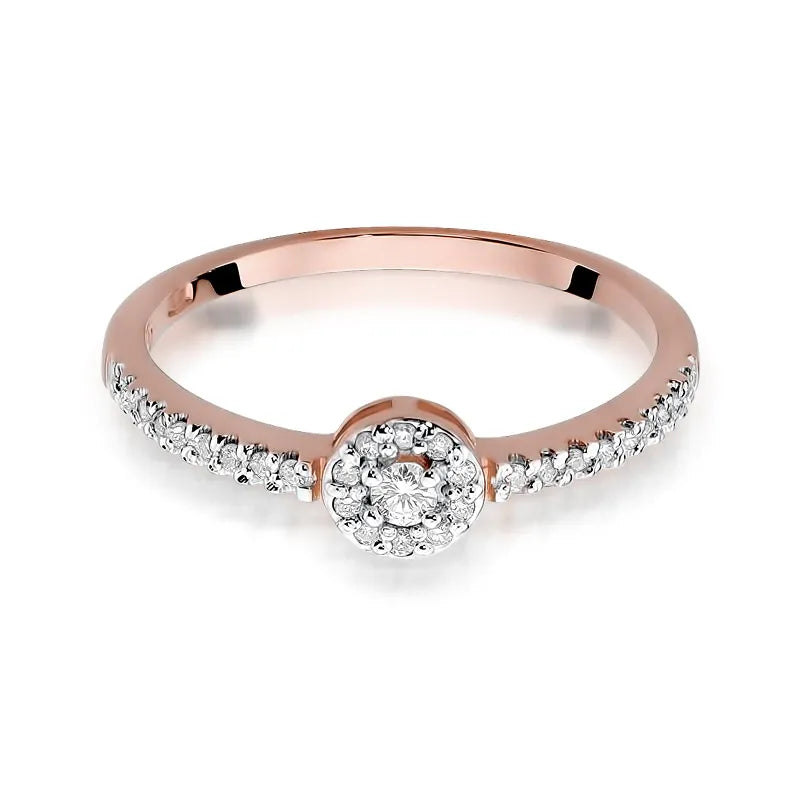 Gold Ring with 0.05ct and 0.14ct Diamonds