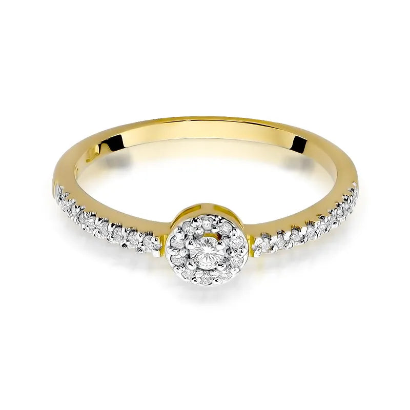Gold Ring with 0.05ct and 0.14ct Diamonds