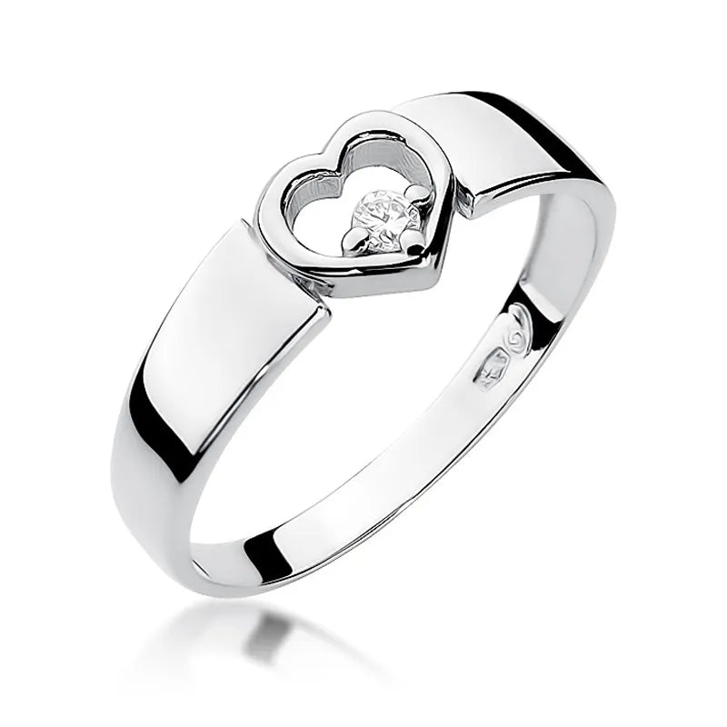 Goldring mit 0,04 ct Diamant