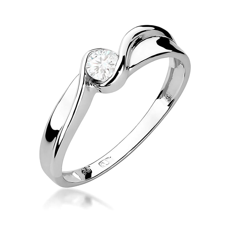 Goldring mit 0,15 ct Diamant