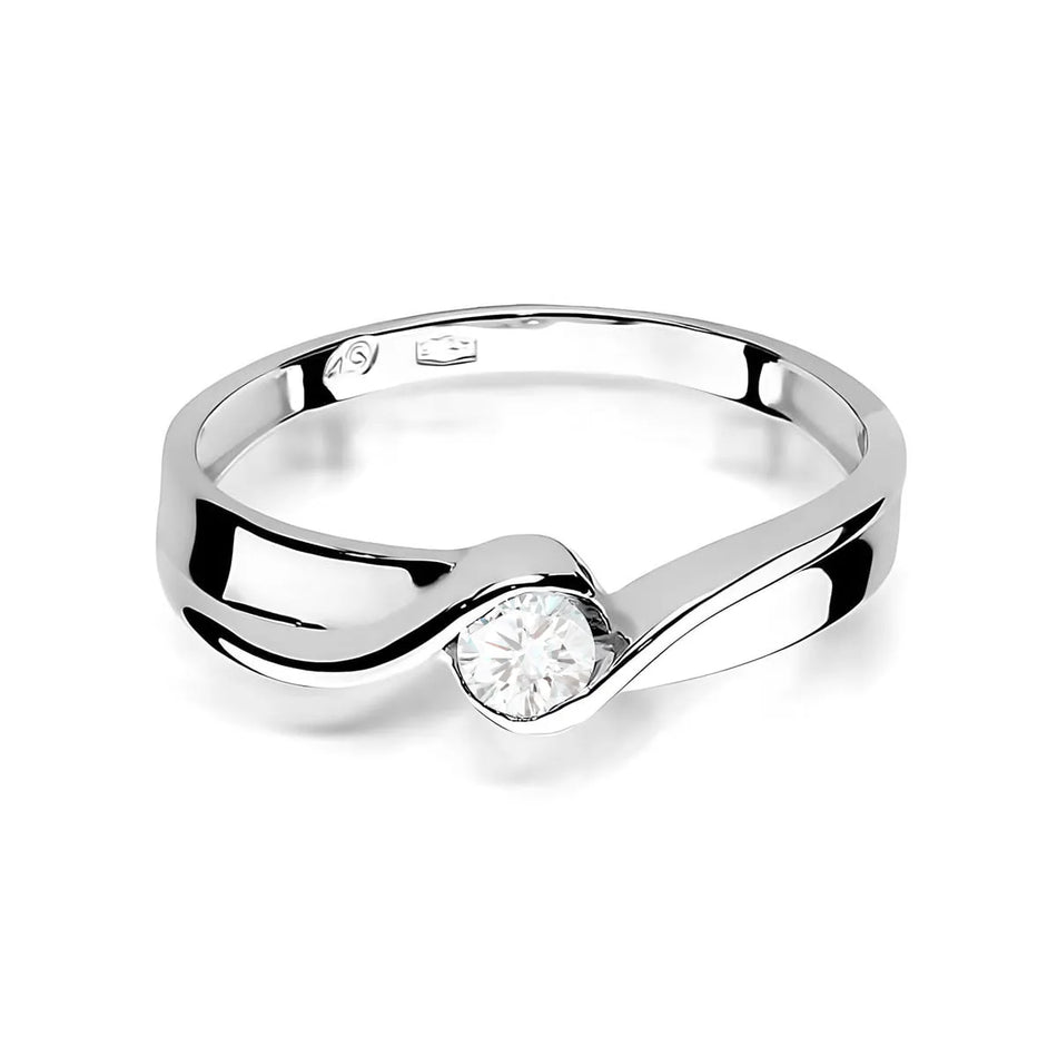 Goldring mit 0,15 ct Labor-Diamant