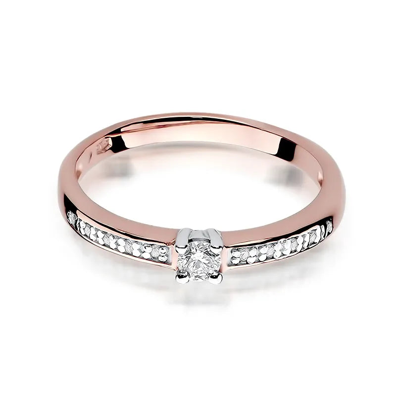 Gold Ring with 0.08ct and 0.05ct Diamonds