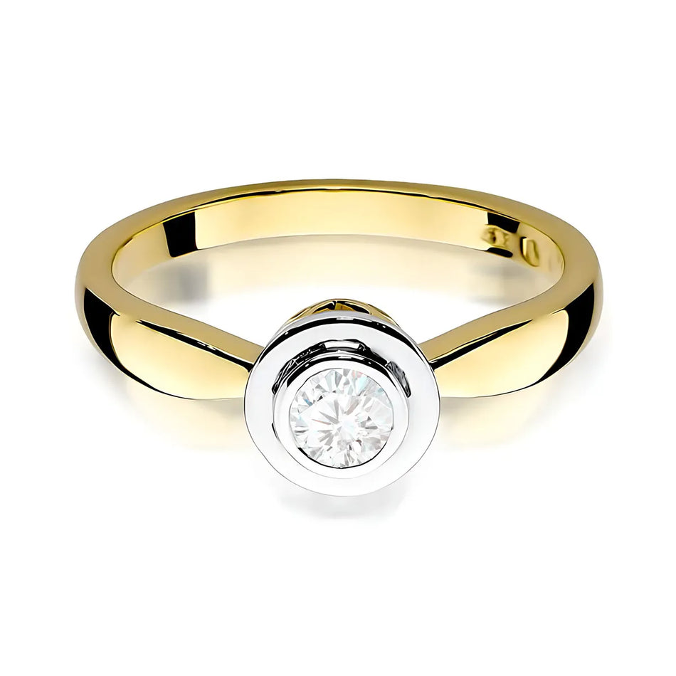Gold Ring with 0.30ct Lab-diamond