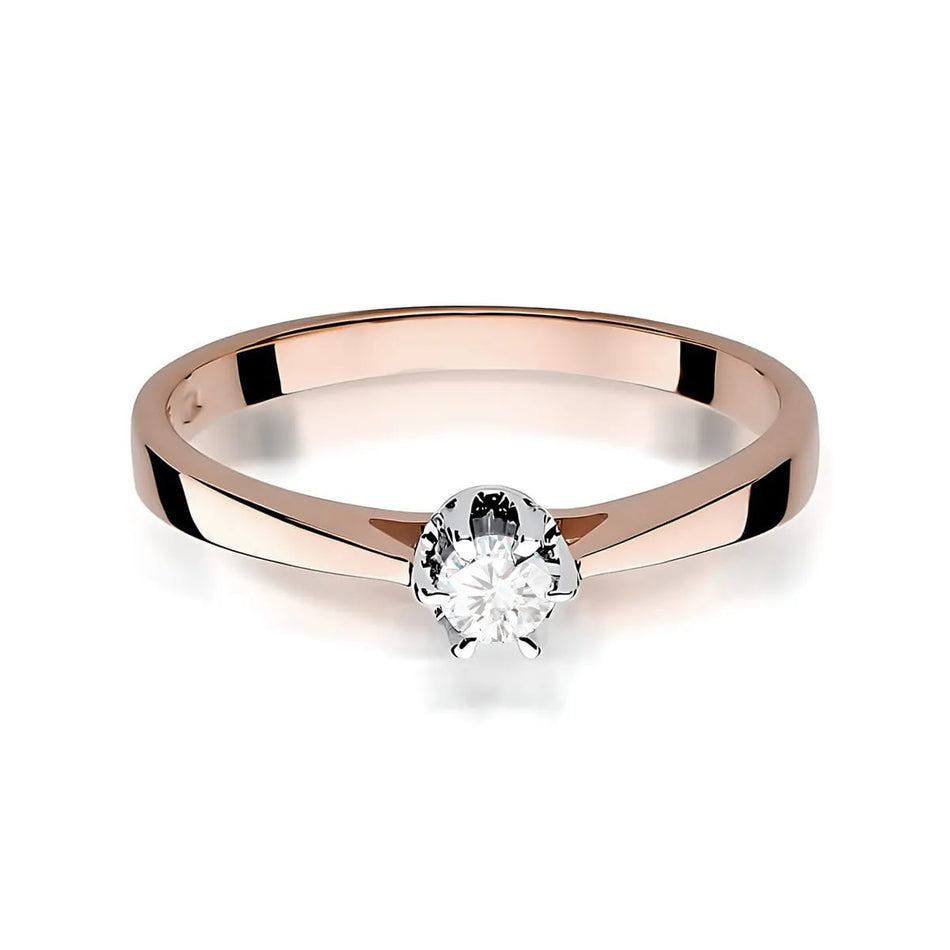 Goldring mit 0,15 ct Diamant