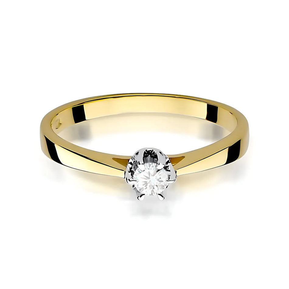 Goldring mit 0,15 ct Diamant