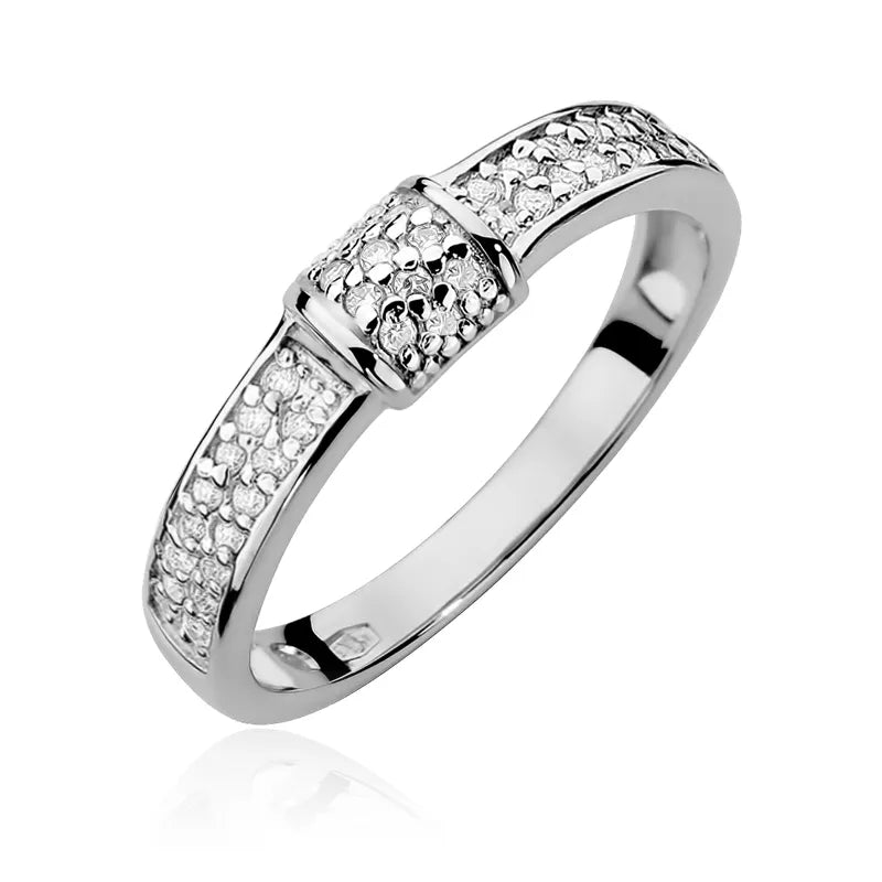 Goldring mit 0,19 ct Diamanten