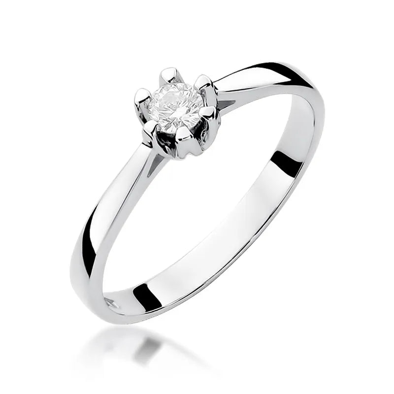 Goldring mit 0,12 ct Diamant