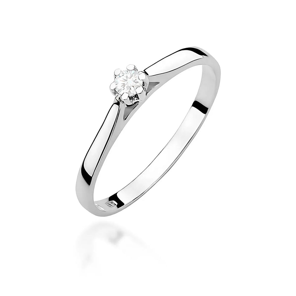 C Goldring mit 0,09 ct Diamant