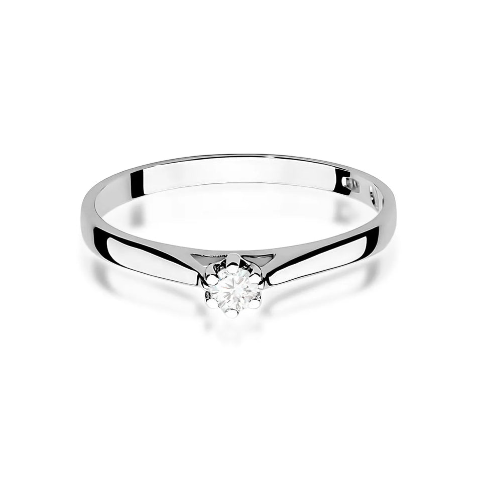 C Goldring mit 0,09 ct Diamant