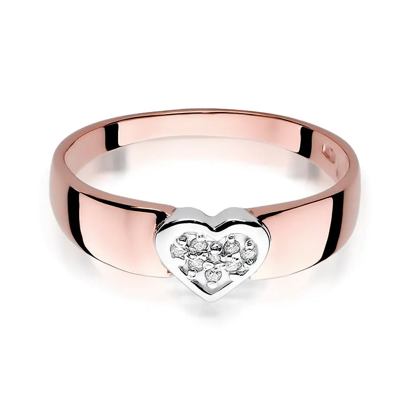 Goldring mit 0,04 ct Diamanten