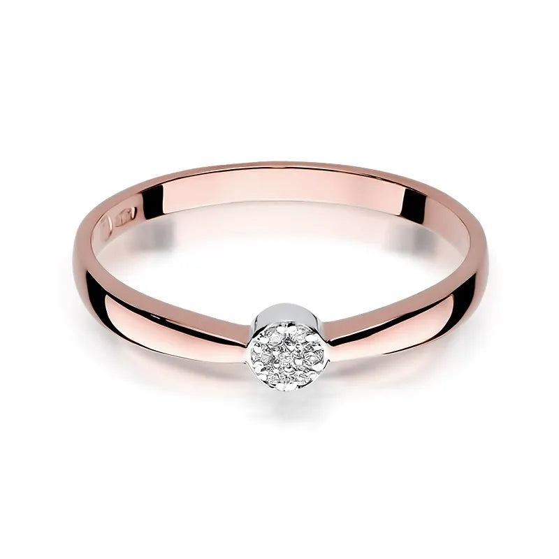 Goldring mit 0,035 ct Diamanten