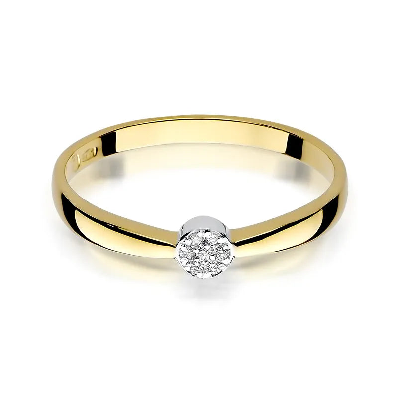 Goldring mit 0,035 ct Diamanten