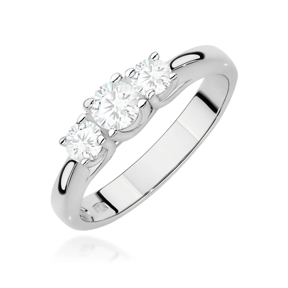 Goldring mit 0,25 ct und 0,24 ct Labor-Diamanten