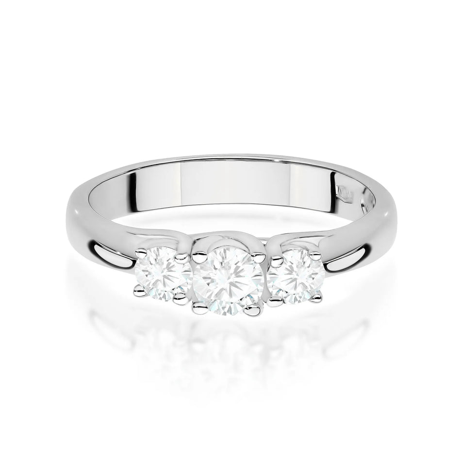 Goldring mit 0,25 ct und 0,24 ct Labor-Diamanten