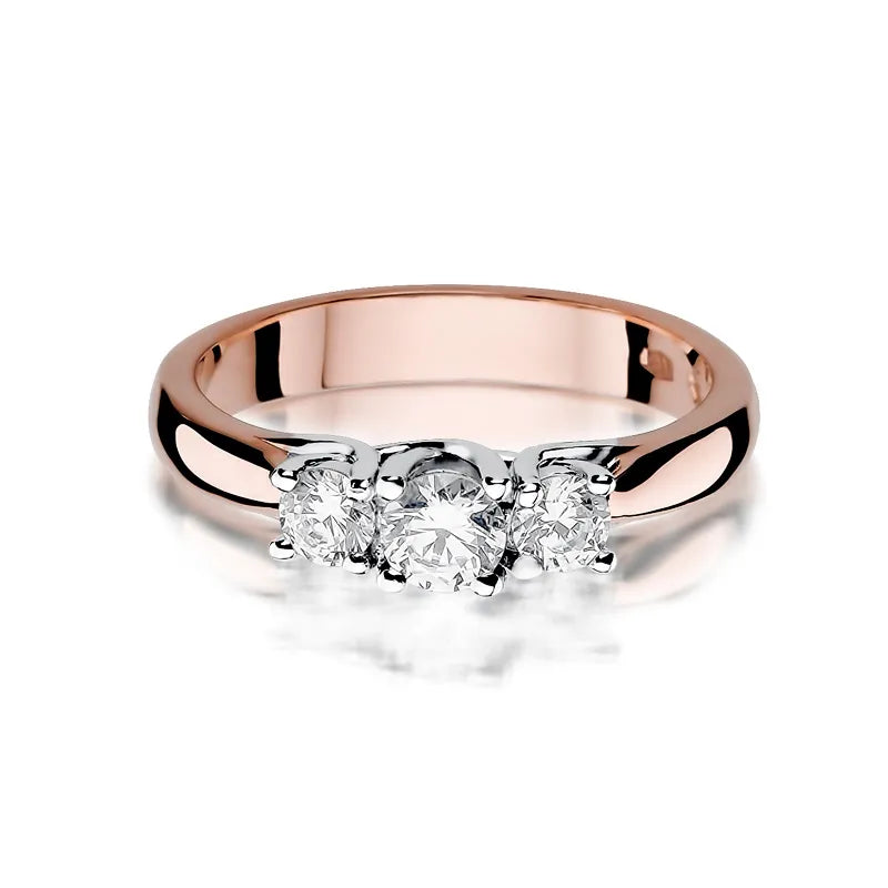 Gold Ring with 0.25ct and 0.24ct Diamonds