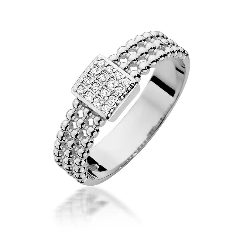 Goldring mit 0,08 ct Diamanten