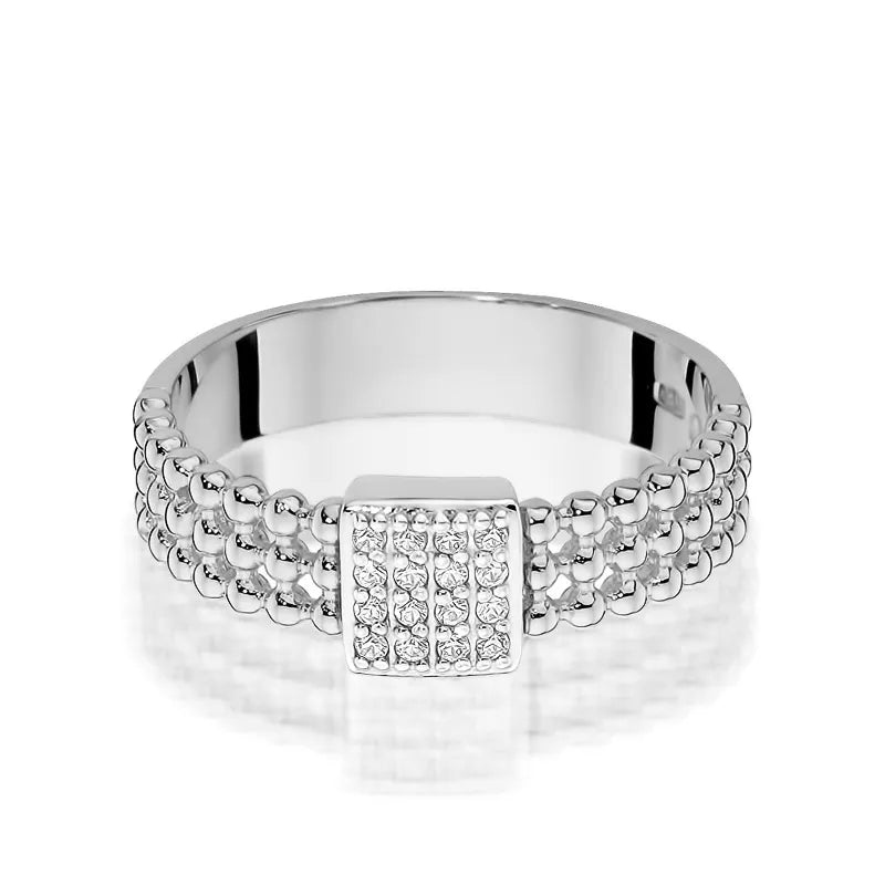 Goldring mit 0,08 ct Diamanten