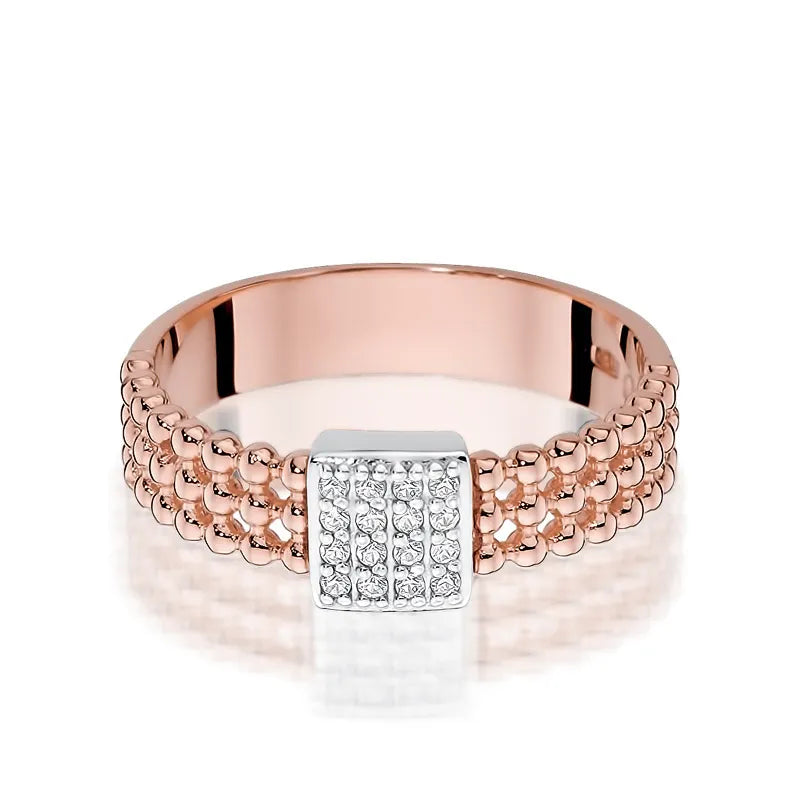 Goldring mit 0,08 ct Diamanten