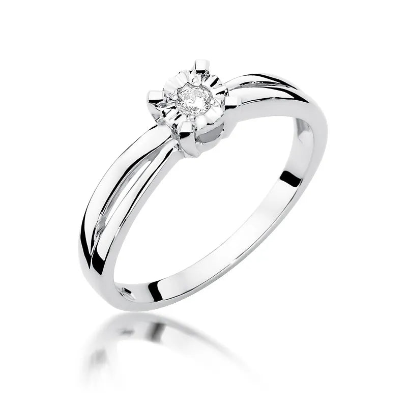 Goldring mit 0,08 ct Diamant