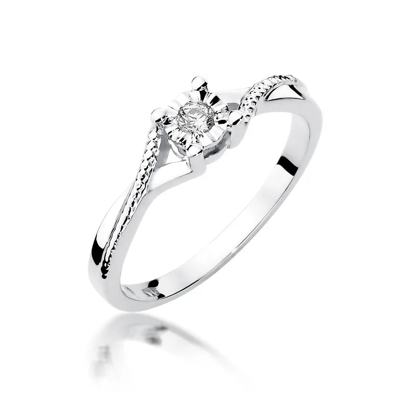 Goldring mit 0,08 ct Diamant