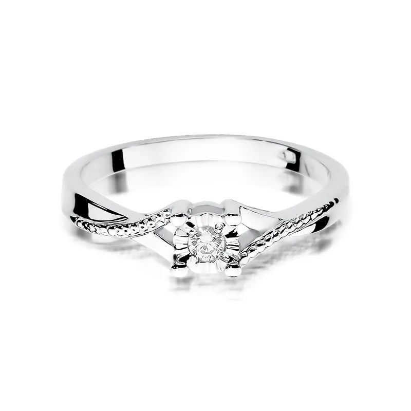 Goldring mit 0,08 ct Diamant