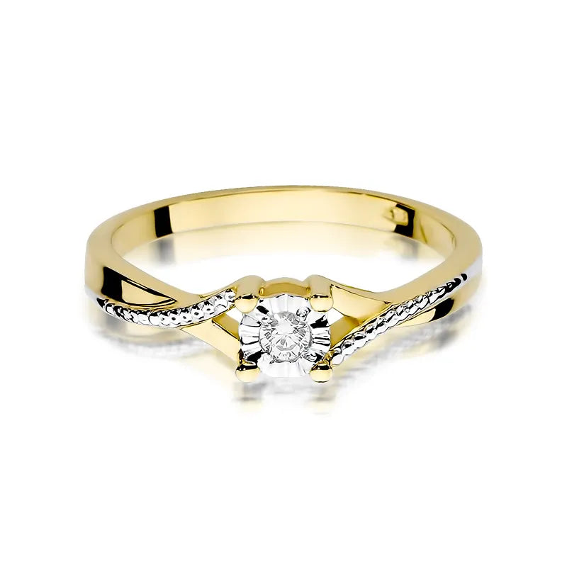 Gold Ring with 0.08ct Diamond