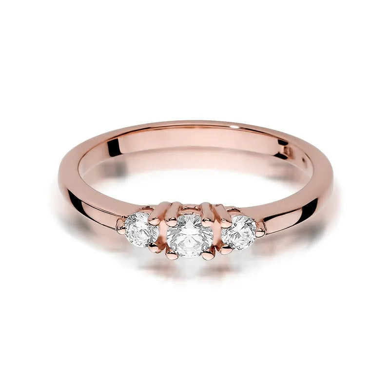 Gold Ring with 0.15ct and 0.18ct Diamonds