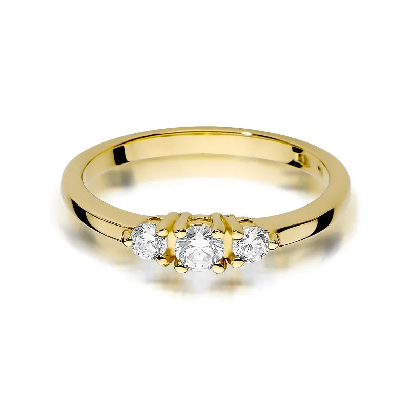 Gold Ring with 0.15ct and 0.18ct Diamonds