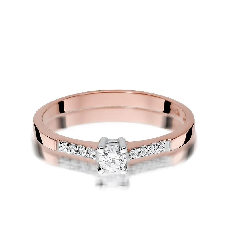 Gold Ring with 0.15ct and 0.069ct Diamonds