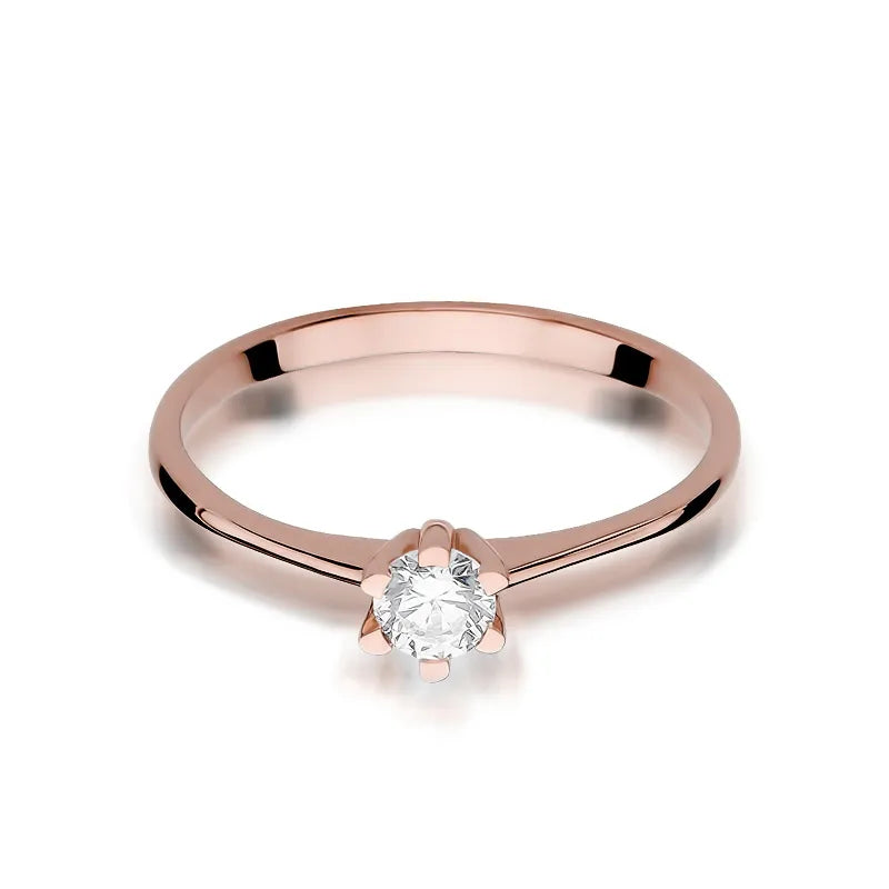 Goldring mit 0,23 ct Diamant
