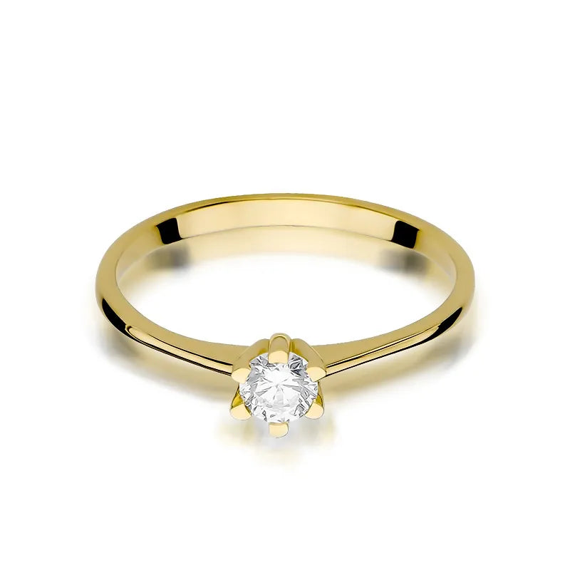 Goldring mit 0,23 ct Diamant
