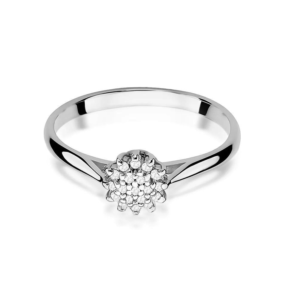 Goldring mit 0,095 ct Diamanten