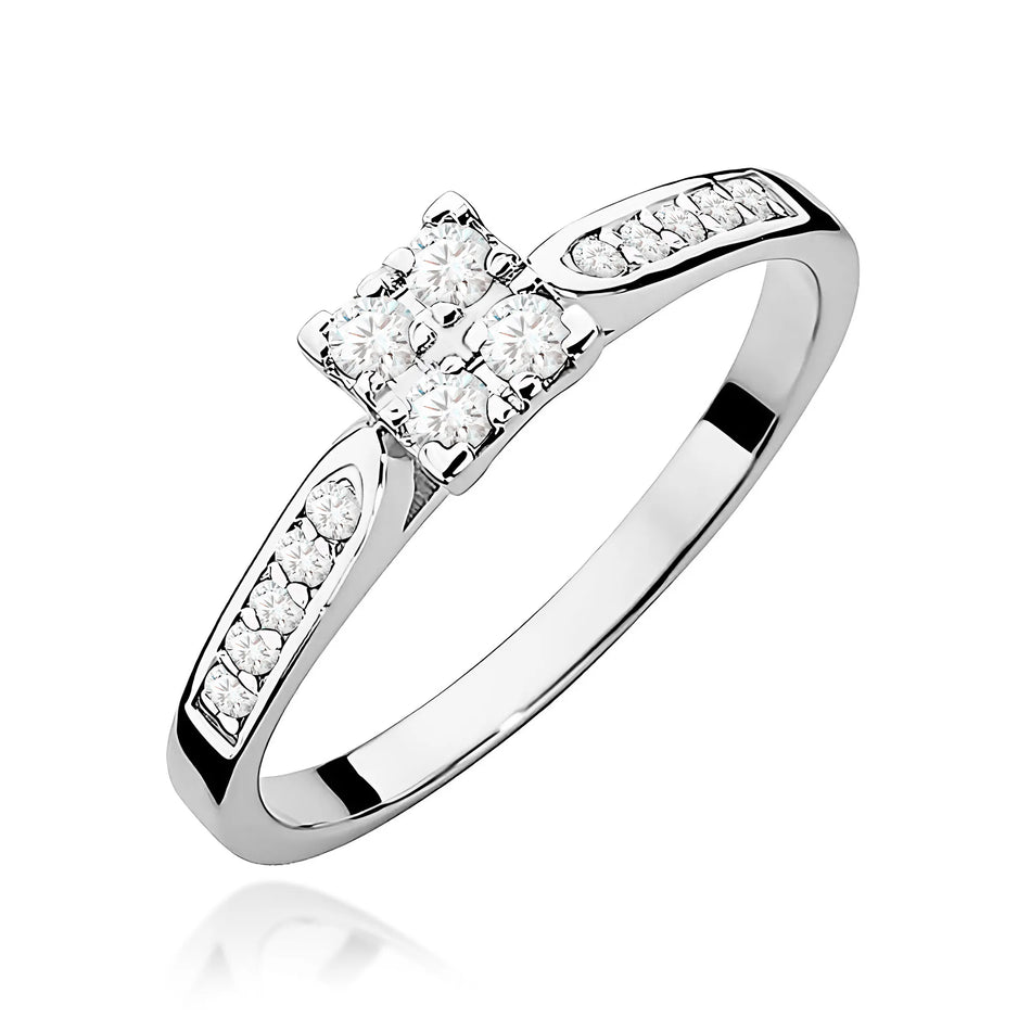 Goldring mit 0,166 ct Diamanten