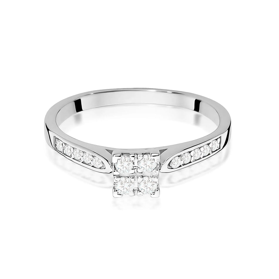 Goldring mit 0,166 ct Diamanten