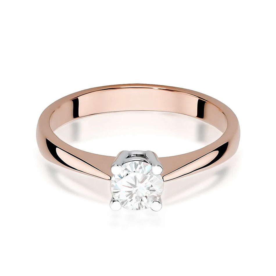 Gold Ring with 0.50ct Lab-diamond