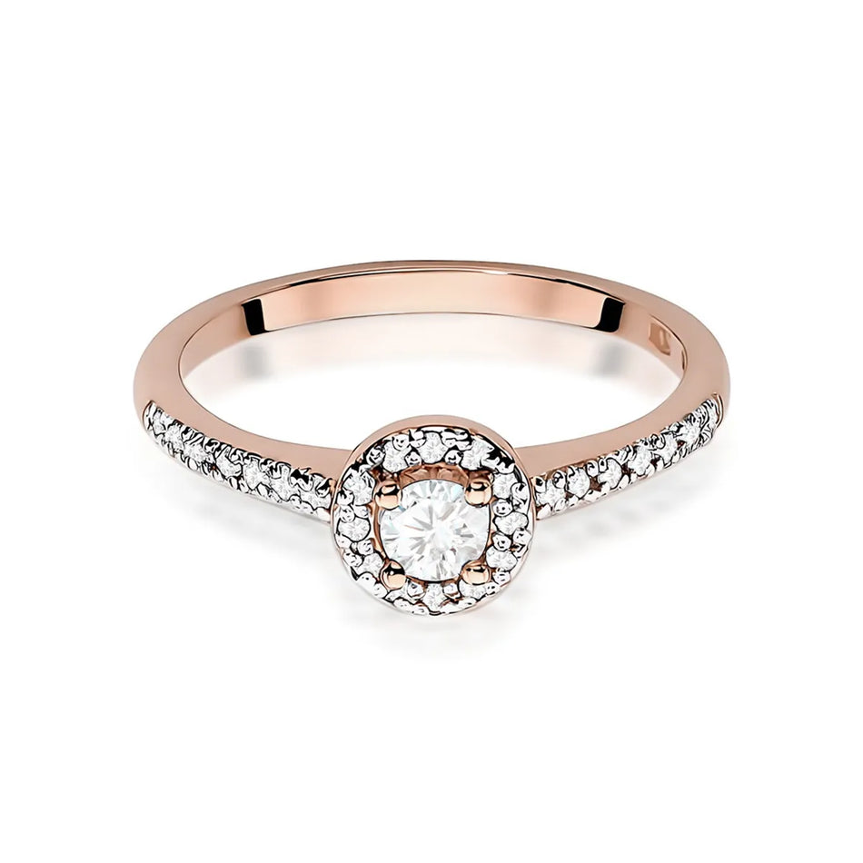 Gold Ring with 0.15ct and 0.13ct Diamonds