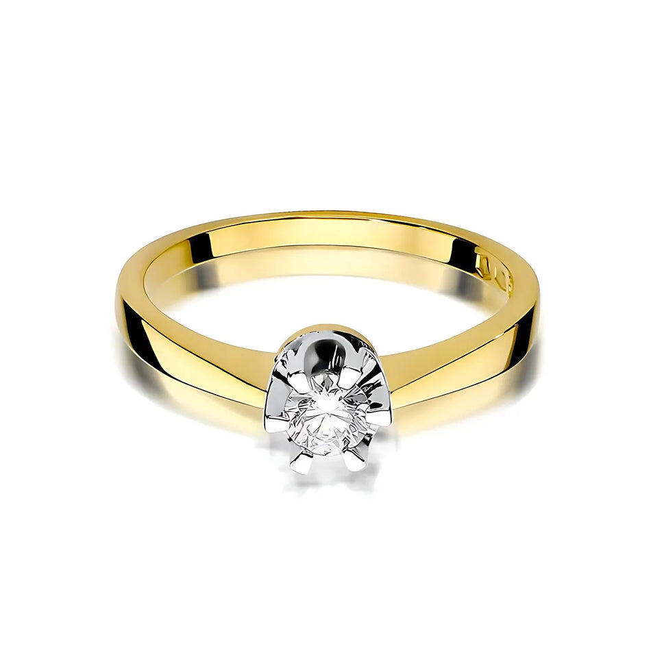 Gold Ring with 0.25ct Lab-diamond
