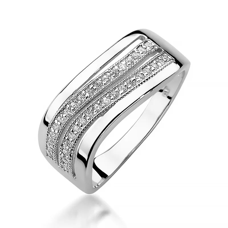 Goldring mit 0,18 ct Diamanten