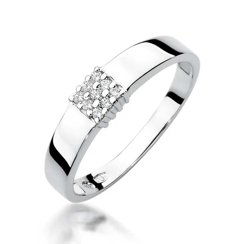 Goldring mit 0,077 ct Diamanten
