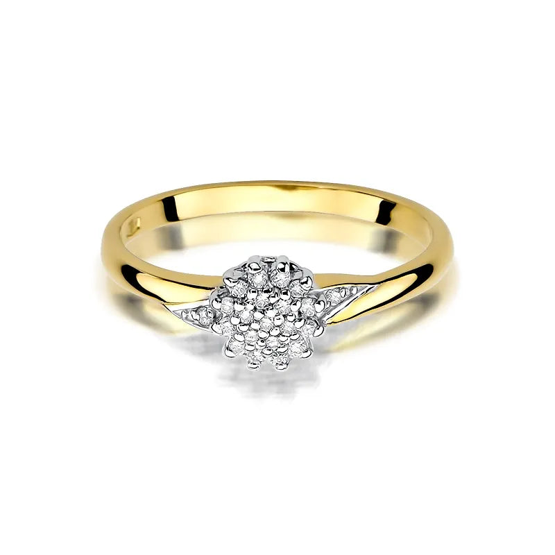 Goldring mit 0,105 ct Diamanten