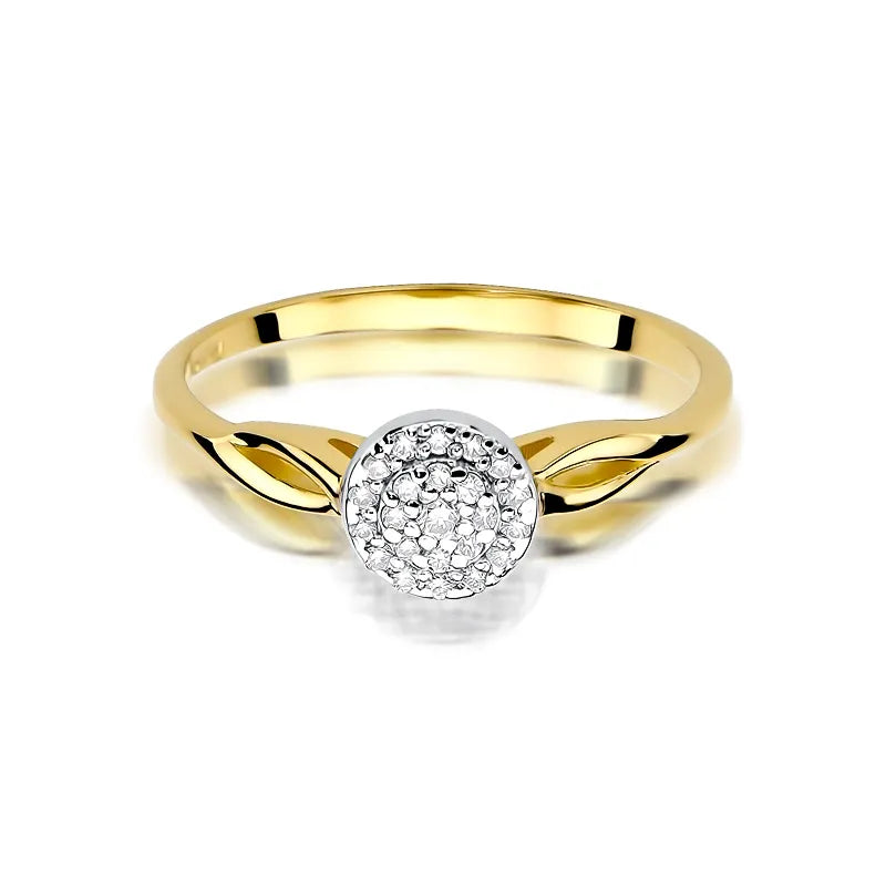 Goldring mit 0,125 ct Diamanten