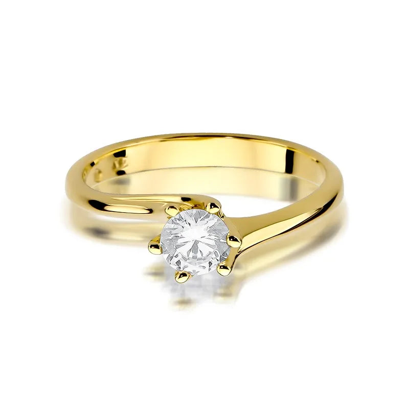 Goldring mit Diamant