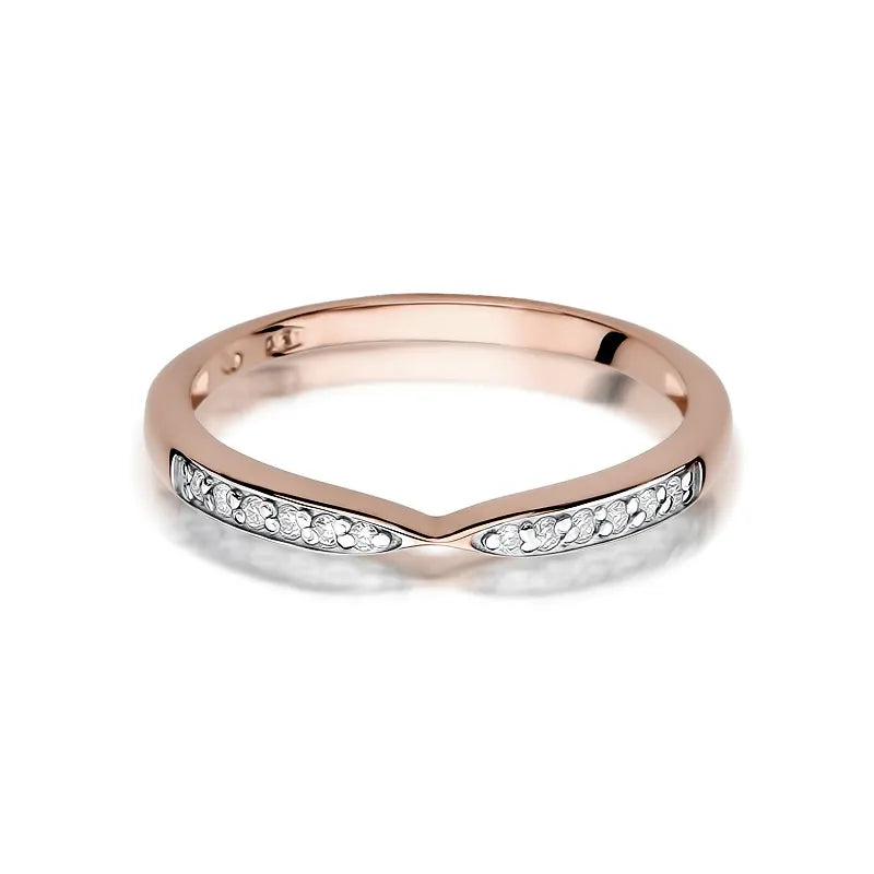 Goldring mit 0,096 ct Diamanten