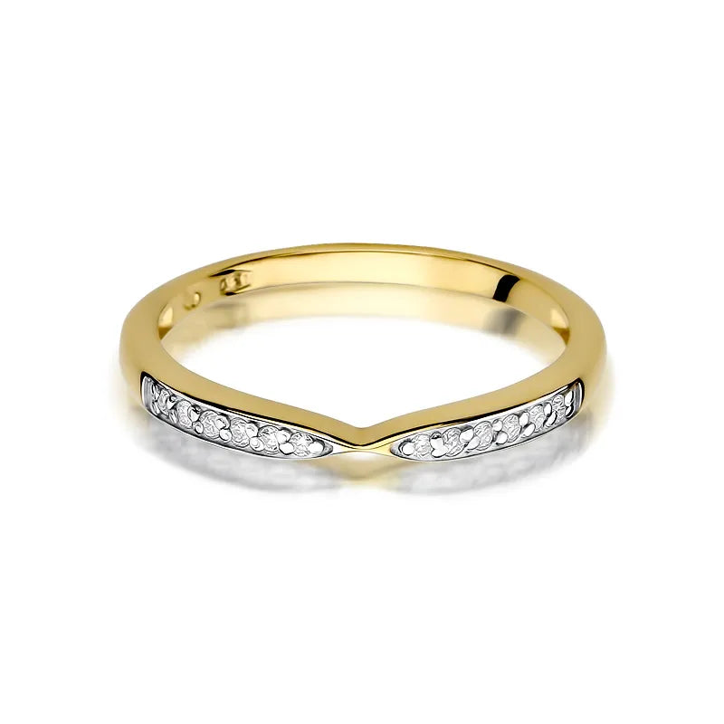 Gold Ring with 0.096ct Diamonds