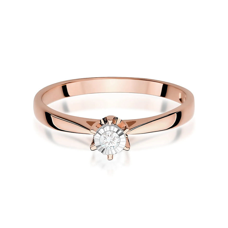 Goldring mit 0,05 ct Diamant