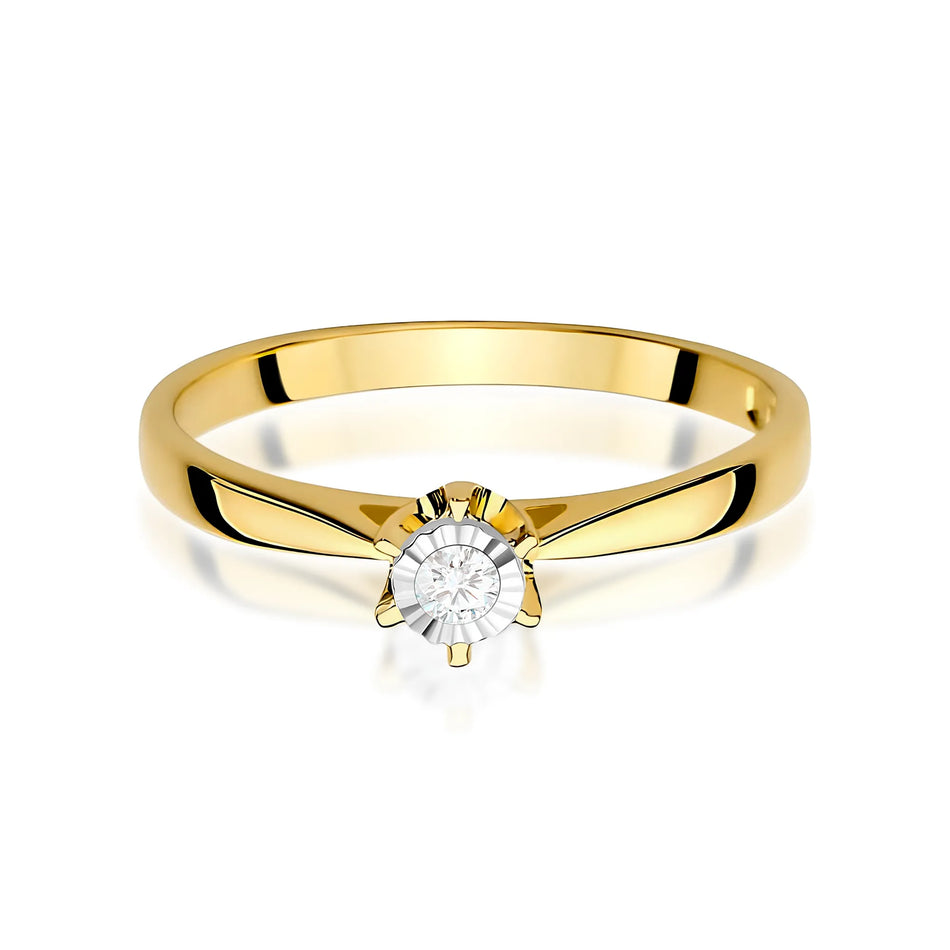 Goldring mit 0,05 ct Diamant