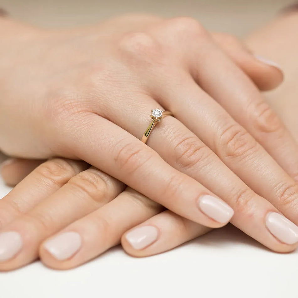 Gold Ring with 0.05ct Diamond