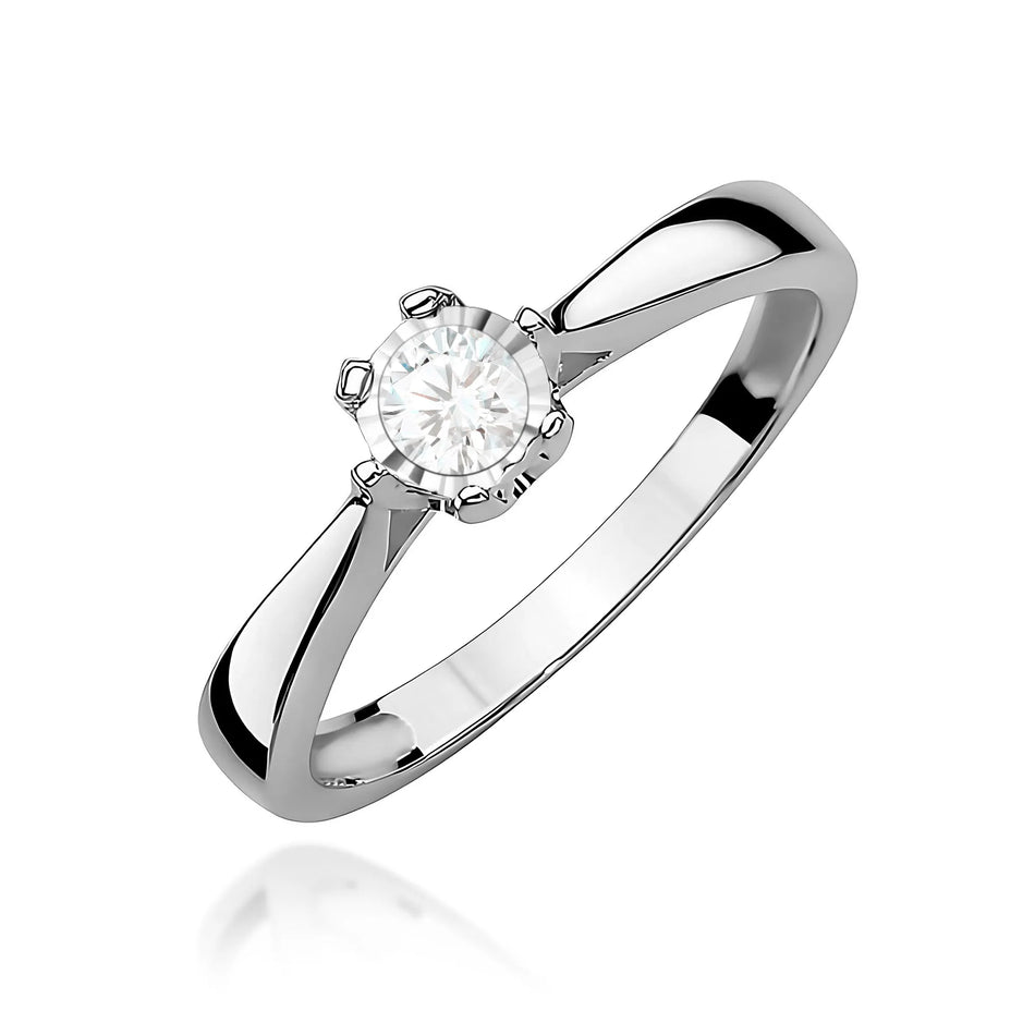 Goldring mit 0,20 ct Labor-Diamant