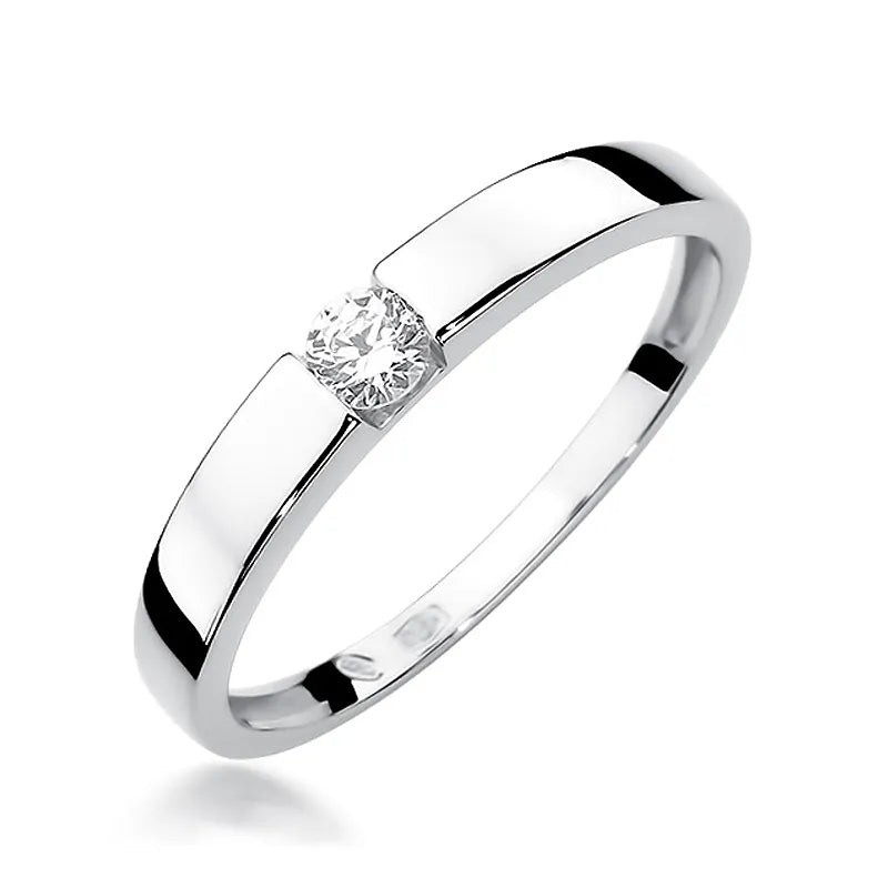 Goldring mit 0,12 ct Diamant